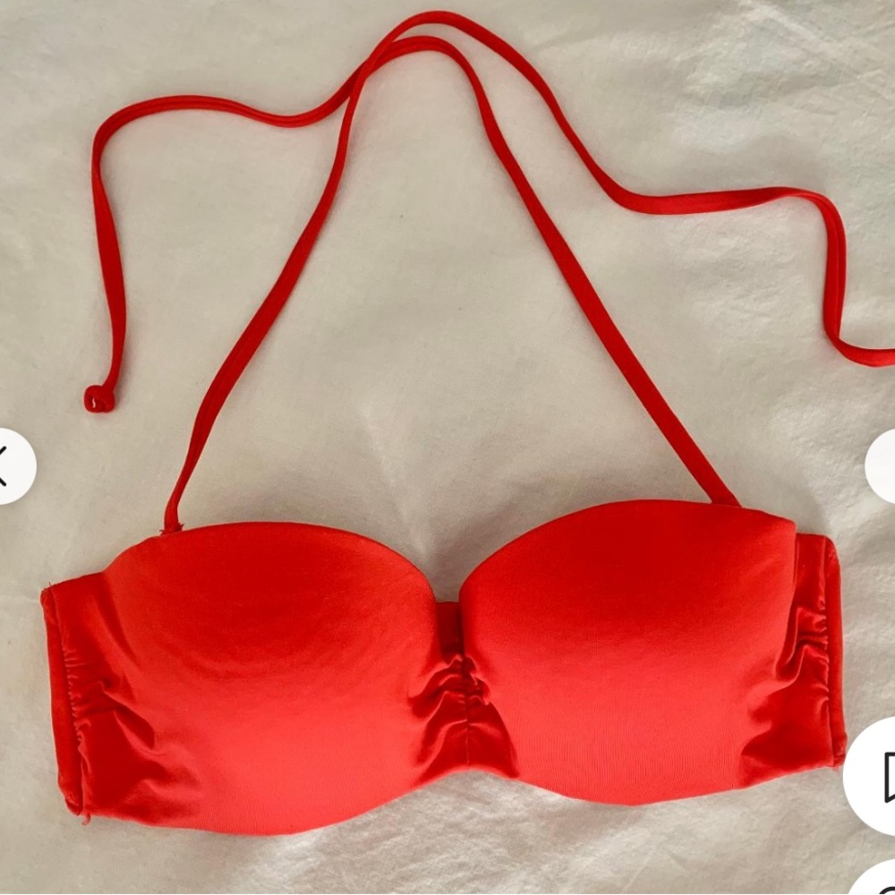 Vibrant neon Red/pink Bikini Top